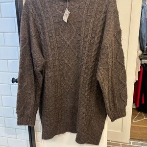 American Eagle Outfitters Brown Cable Knit Dress